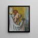 Woman with a Towel - Edgar Degas — framed artwork on a wall