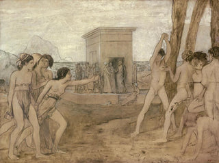 Young Spartan Girls Defying the Boys - Edgar Degas — artwork view