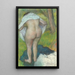 Young woman dressing - Edgar Degas — framed artwork on a wall