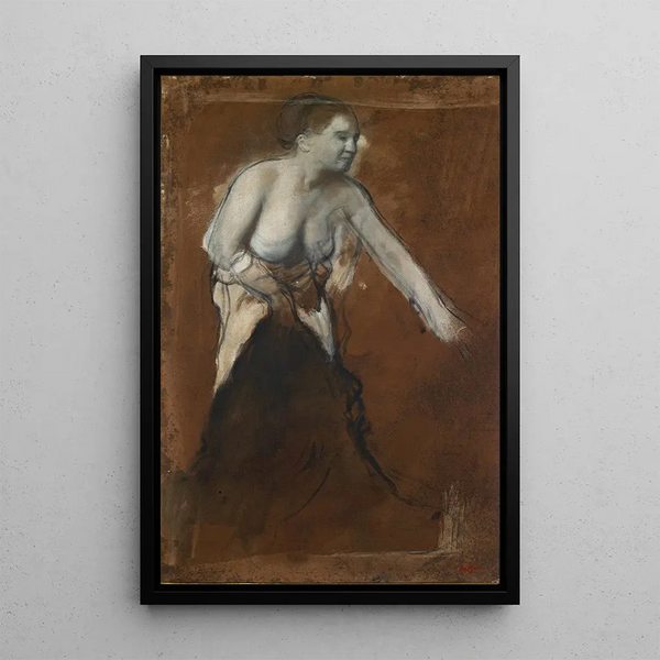 Reproduction of the painting Young woman half undressed Young woman at the toilette - Edgar Degas