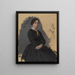Young woman in black - Edgar Degas — framed artwork on a wall