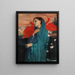 Young Woman with Ibis - Edgar Degas — framed artwork on a wall