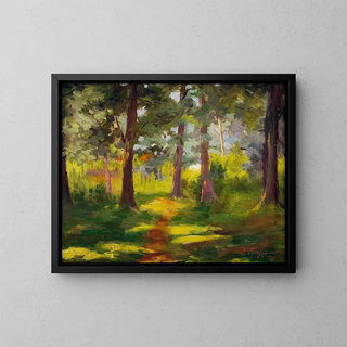 Landscape Painting - Edgar Julian Bissell — framed artwork on a wall