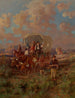 Covered Wagon Painting - Edgar Samuel Paxson — artwork view