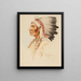 Portrait Indian - Edgar Samuel Paxson — framed artwork on a wall