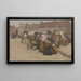 Market at Étaples - Edgard Farasyn — framed artwork on a wall