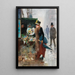Reproduction of the painting of a Flower Market in Paris - Edgard de Saint-Pierre de Montzaigle
