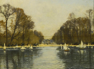 Les jardins des Tuileries à Paris - Edme-Emile Laborne — artwork view