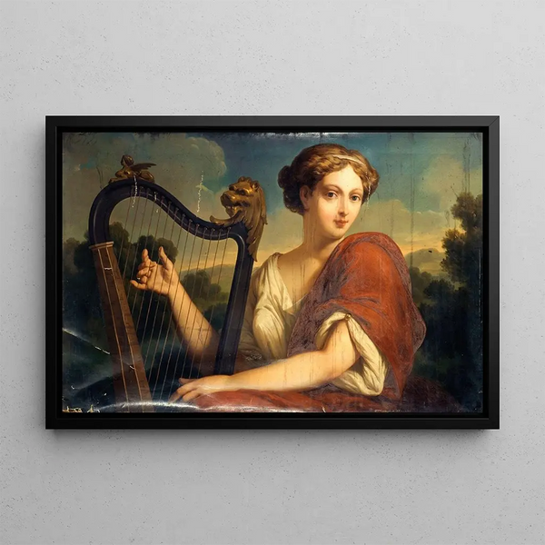 Allegory of Music - Edmond Collignon — framed artwork on a wall