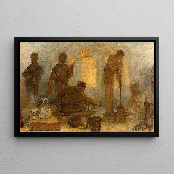 La Cristallerie - Edmond Eugène Valton — framed artwork on a wall