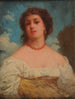 Young woman holding a sheaf of wheat - Edmond Hébert — artwork view