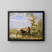 Khe et moutons - Edmond Jean-Baptiste Tschaggeny — framed artwork on a wall