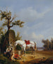 Cavalier with horse - Edmond Jean-Baptiste Tschaggeny — artwork view