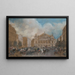 Carriages and soldiers in front of the Opéra Garnier Paris - Edmond Morin — framed artwork on a wall