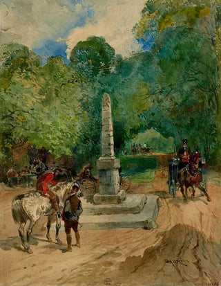 La promenade vers la croix catalane - Edmond Morin — artwork view