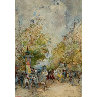 A Corner of the Boulevards - Edmond Morin — artwork view