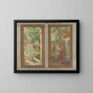 The marriage of the family - Edmond Tapissier — framed artwork on a wall