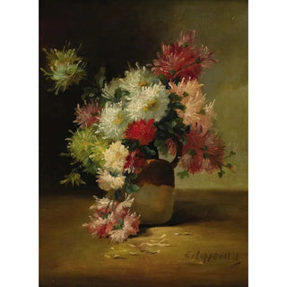 The bouquet of dahlias - Edmond Van Coppenolle — artwork view