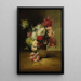 The bouquet of dahlias - Edmond Van Coppenolle — framed artwork on a wall