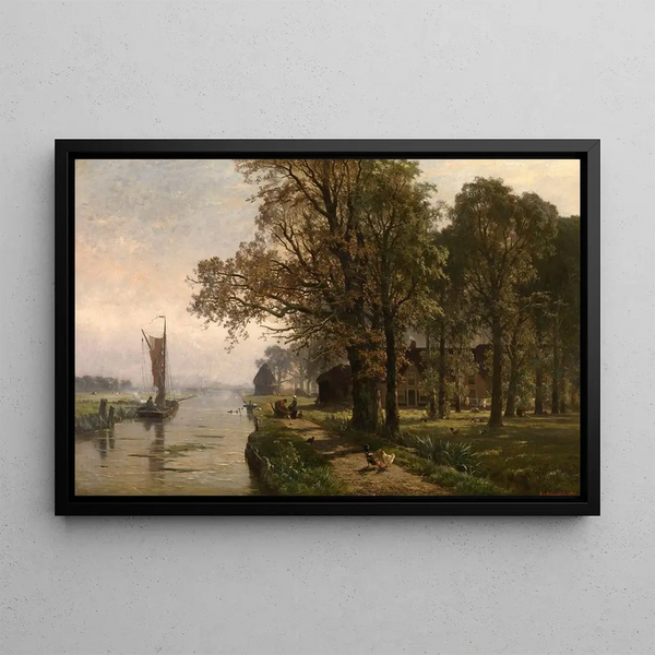 Souvenir de Gouda - Edmond de Schampheleer — framed artwork on a wall