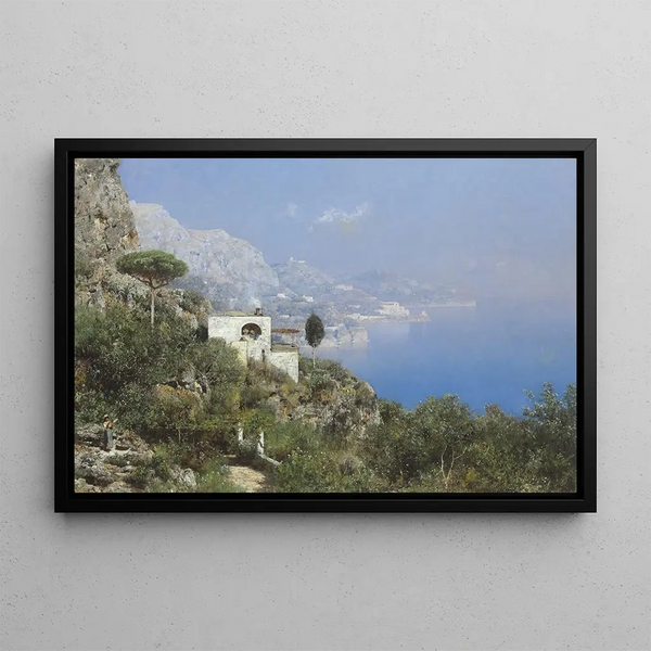 View of Capri - Edmund Berninger — framed artwork on a wall