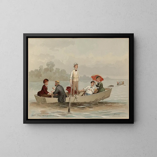 Scene of navigation - Edmund Birckhead Bensell — framed artwork on a wall