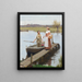 A Apple for the Boatman - Edmund Blair Leighton — framed artwork on a wall