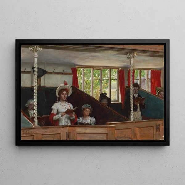Devotion - Edmund Blair Leighton — framed artwork on a wall