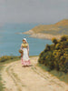 Girl on a Coastal Path - Edmund Blair Leighton — artwork view