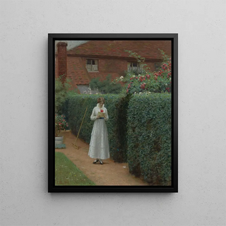 The love letter - Edmund Blair Leighton — framed artwork on a wall