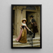 My Neighbor Next Door - Edmund Blair Leighton — framed artwork on a wall