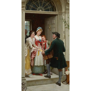 Ribbons and Laces for Very Pretty Faces - Edmund Blair Leighton — artwork view