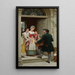 Ribbons and Laces for Very Pretty Faces - Edmund Blair Leighton — framed artwork on a wall
