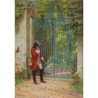 Reproduction of the painting The agreed time - Edmund Blair Leighton