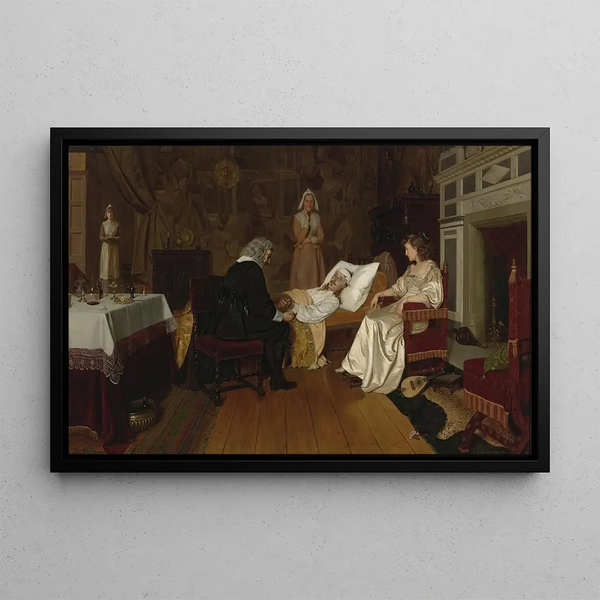 Witness of my act and seal - Edmund Blair Leighton — framed artwork on a wall
