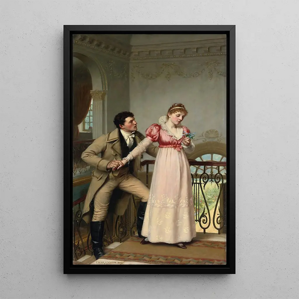 Yes or no - Edmund Blair Leighton — framed artwork on a wall