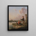 Les jeunes pêcheurs - Edmund Bristow — framed artwork on a wall
