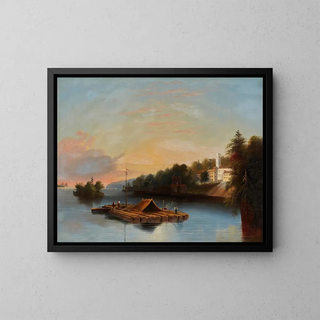 Rafting on the Saint Lawrence - Edmund C. Coates — framed artwork on a wall