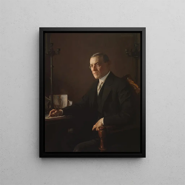 Woodrow Wilson - Edmund Charles Tarbell — framed artwork on a wall