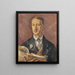Self-portrait - Edmund Conrad Ferdinand von Freyhold — framed artwork on a wall