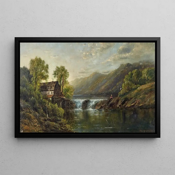 The Old Mill - Edmund Darch Lewis — framed artwork on a wall