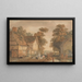 In the farmyard - Edmund Dorrell — framed artwork on a wall