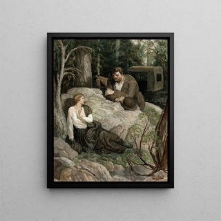 The Lovers - Edmund Franklin Ward — framed artwork on a wall