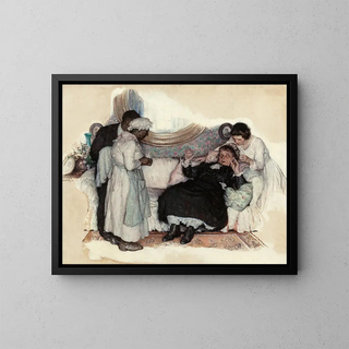 Les Yeux de l'amour - Edmund Franklin Ward — framed artwork on a wall