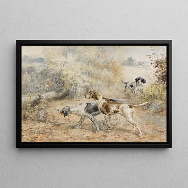 Hunting Dogs - Edmund Henry Osthaus — framed artwork on a wall