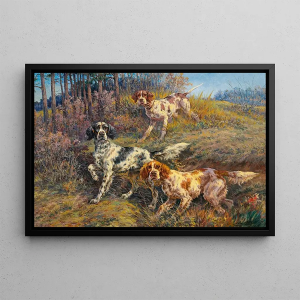 Trois pointeurs - Edmund Henry Osthaus — framed artwork on a wall