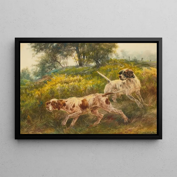 Deux braques - Edmund Henry Osthaus — framed artwork on a wall