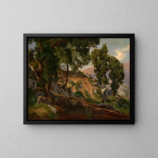 La Serpentara near Olevano - Edmund Kanoldt — framed artwork on a wall