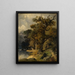 Autumn Oak Forest by the Lake - Edmund Kanoldt — framed artwork on a wall