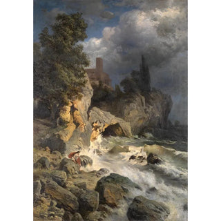 Landscape Painting with Hero Waiting for Leander - Edmund Kanoldt — artwork view